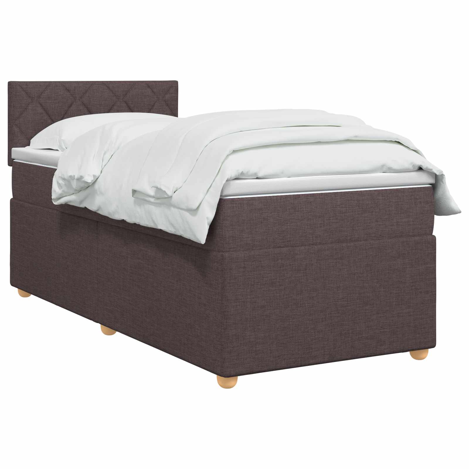 Letto box spring con materasso Marrone Scuro 80 x 200 cm | homemem39