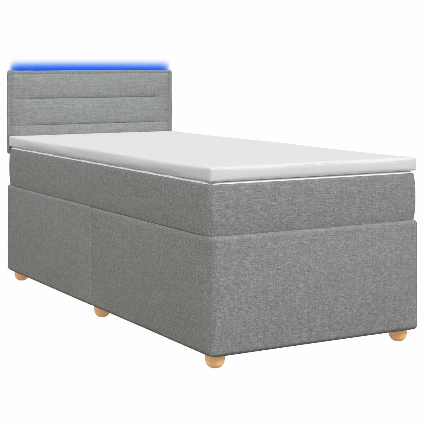 Letto box spring con materasso Grigio Chiaro 90 x 190 cm | homemem39