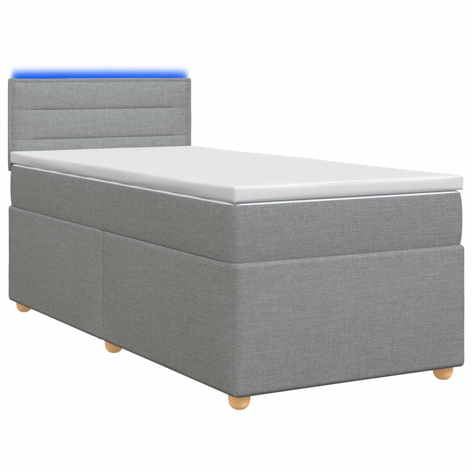 Letto box spring con materasso Grigio Chiaro 90 x 190 cm | homemem39