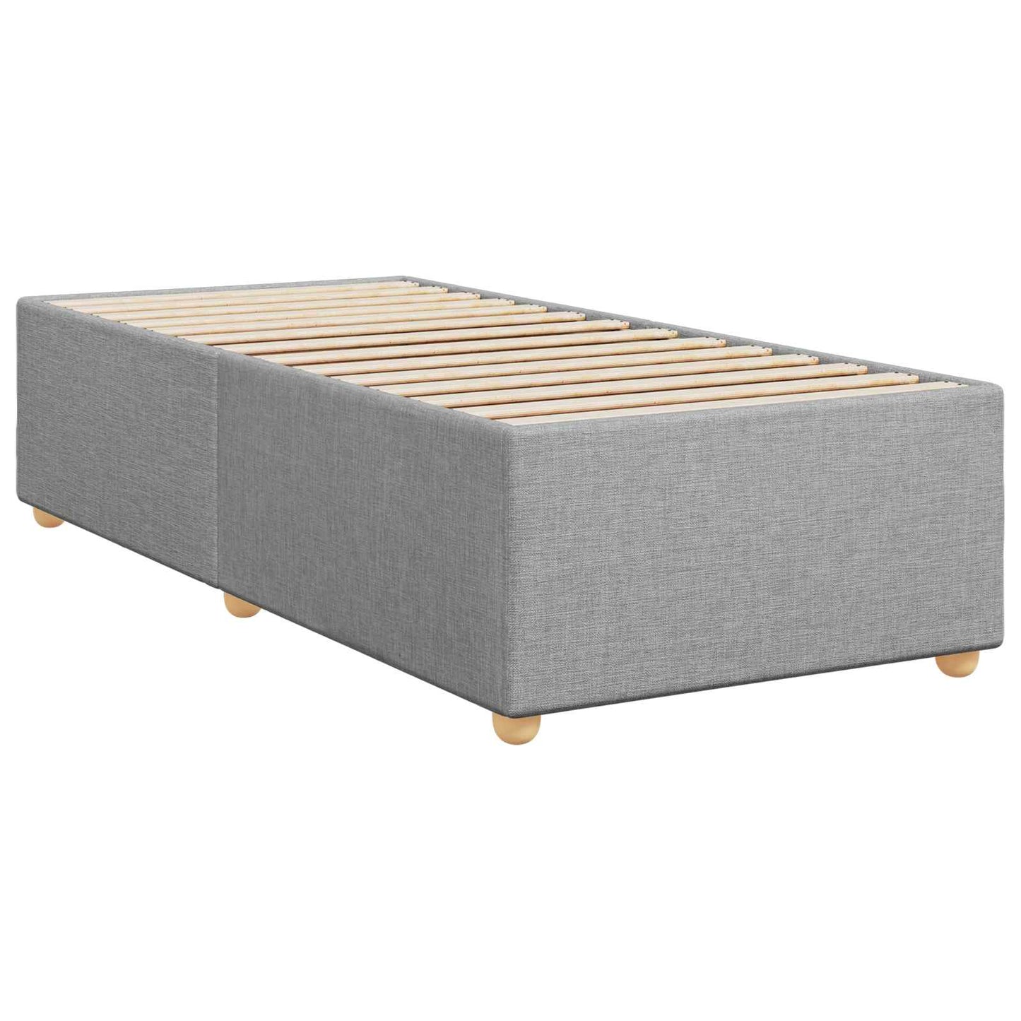 Letto box spring con materasso Grigio Chiaro 90 x 190 cm
