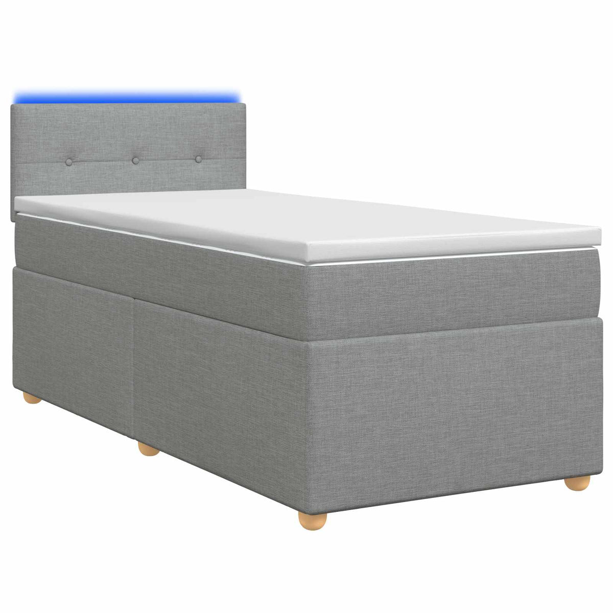 Letto box spring con materasso Grigio Chiaro 90 x 200 cm | homemem39