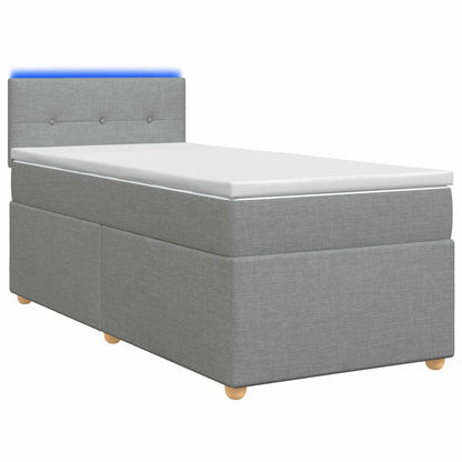 Letto box spring con materasso Grigio Chiaro 90 x 200 cm | homemem39
