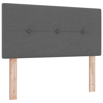 Letto box spring con materasso Grigio Scuro 90 x 200 cm Tessuto | homemem39