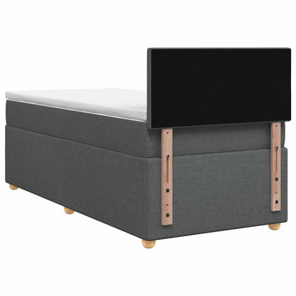 Letto box spring con materasso Grigio Scuro 90 x 200 cm Tessuto | homemem39