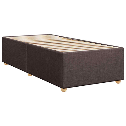 Letto box spring con materasso Marrone Scuro 90 x 200 cm