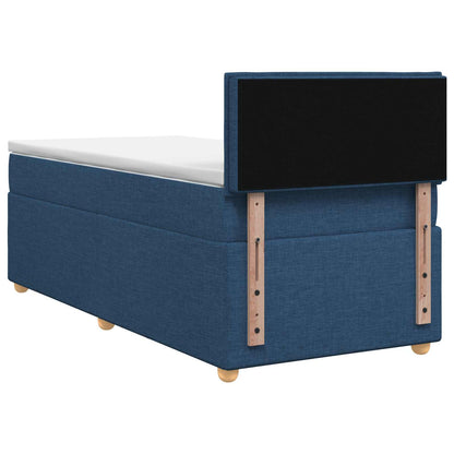 Letto box spring con materasso Blu 100 x 200 cm Tessuto | homemem39