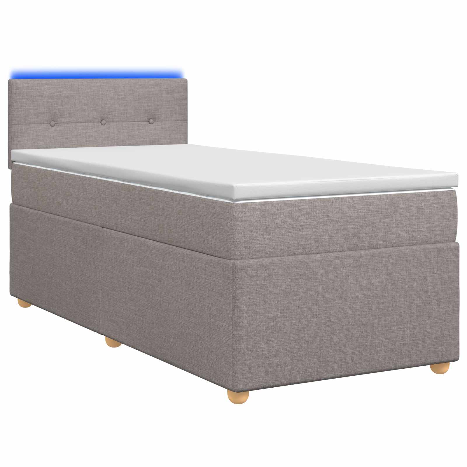 Letto box spring con materasso Tortora 100 x 200 cm Tessuto | homemem39