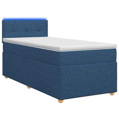 Letto box spring con materasso Blu 100 x 200 cm Tessuto | homemem39