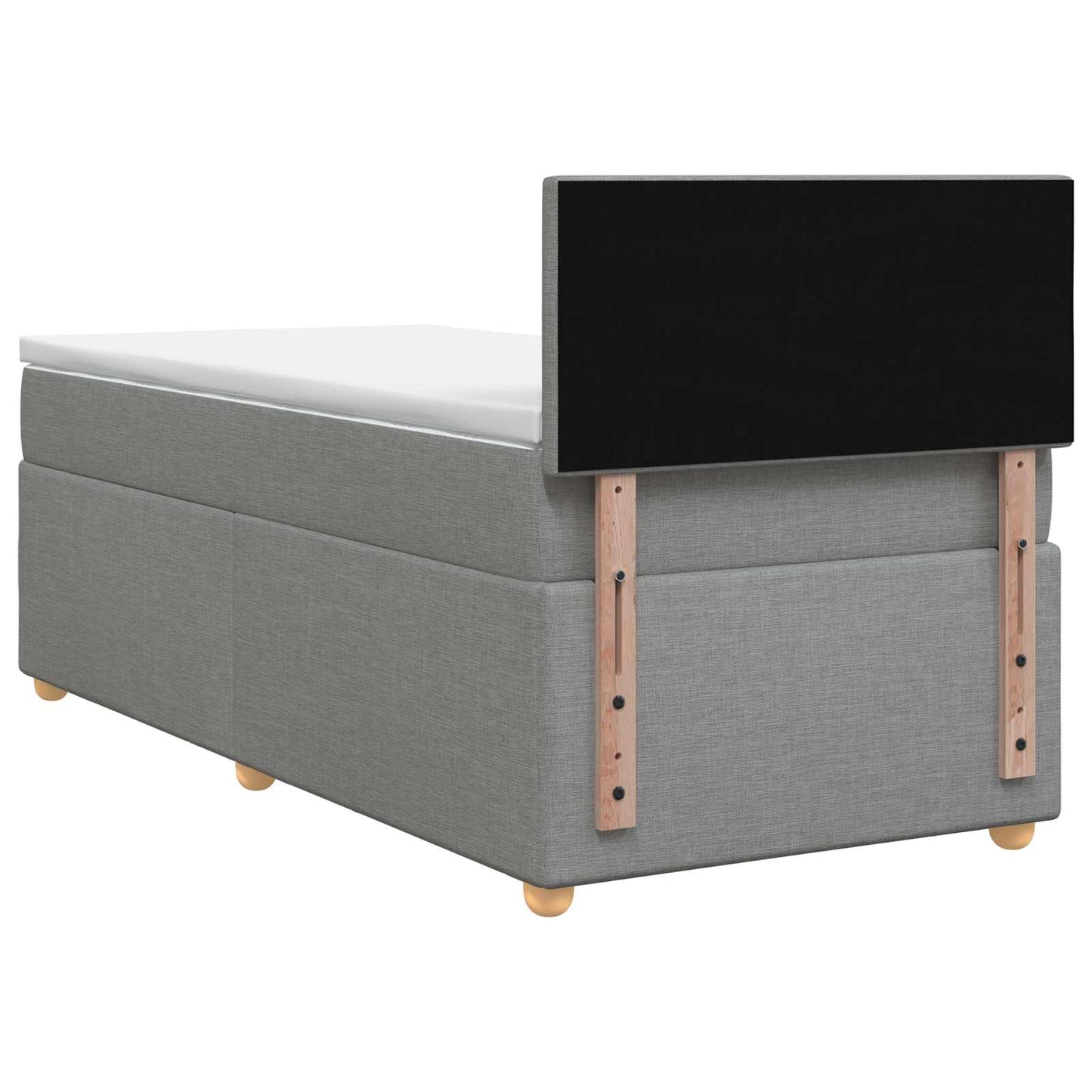 Letto box spring con materasso Grigio Chiaro 100 x 200 cm | homemem39