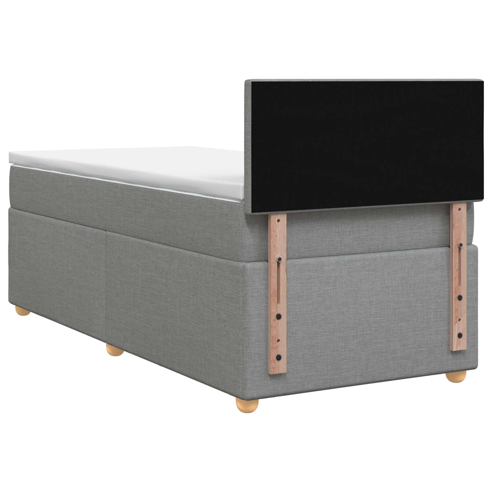 Letto box spring con materasso Grigio Chiaro 100 x 200 cm | homemem39