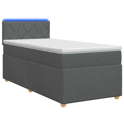 Letto box spring con materasso Grigio Scuro 100 x 200 cm | homemem39