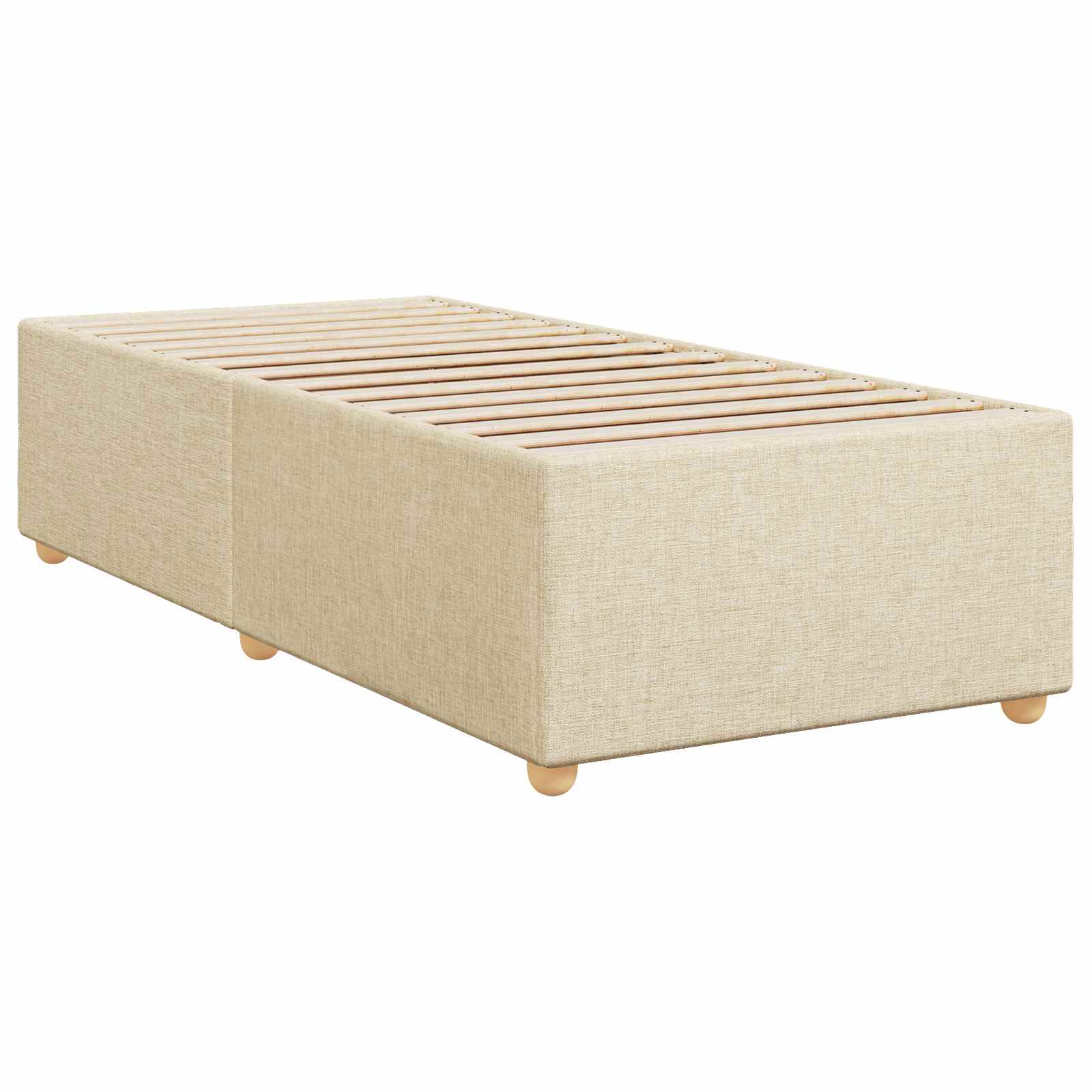 Letto box spring con materasso Crema 100 x 200 cm Tessuto | homemem39