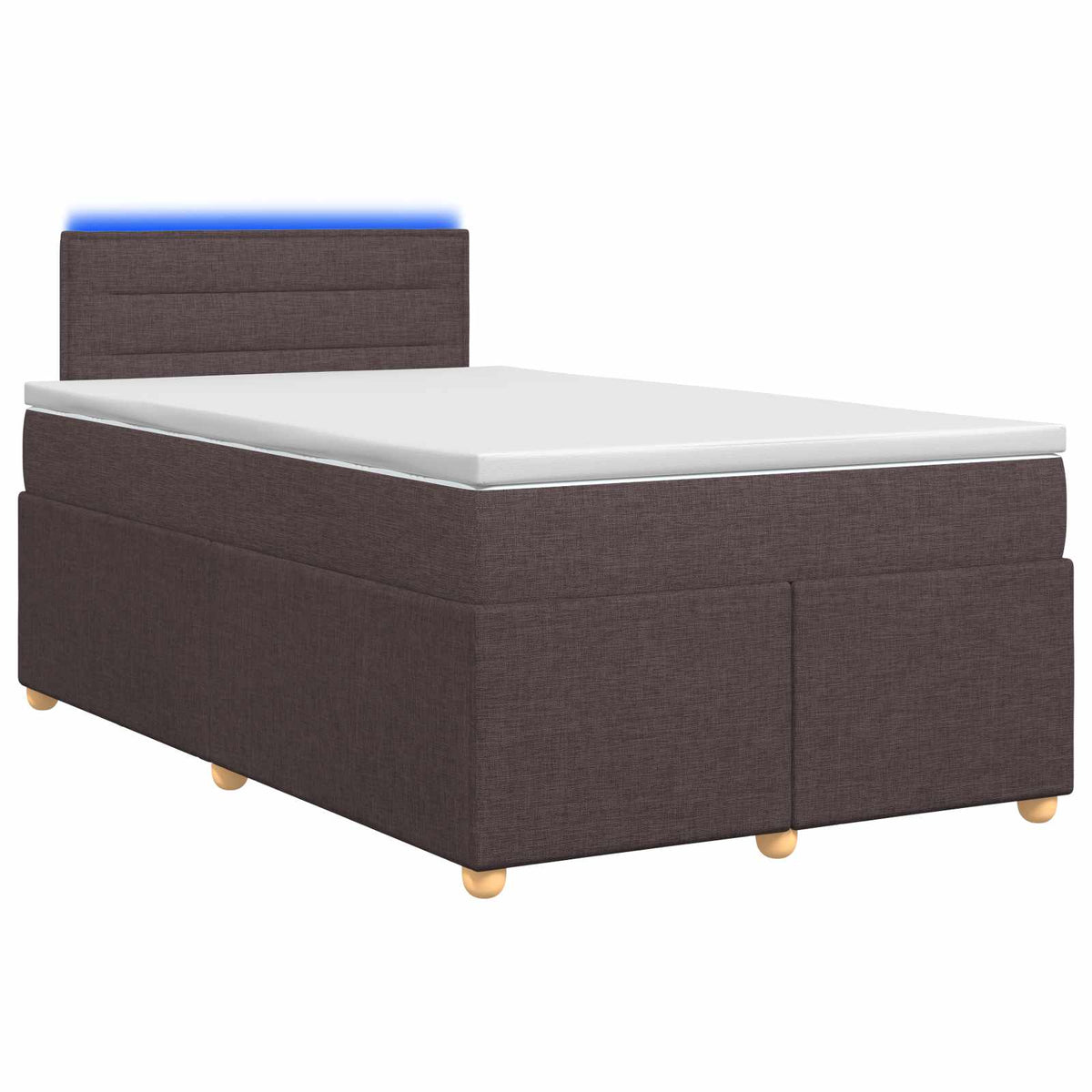 Letto box spring con materasso Marrone Scuro 120 x 190 cm | homemem39