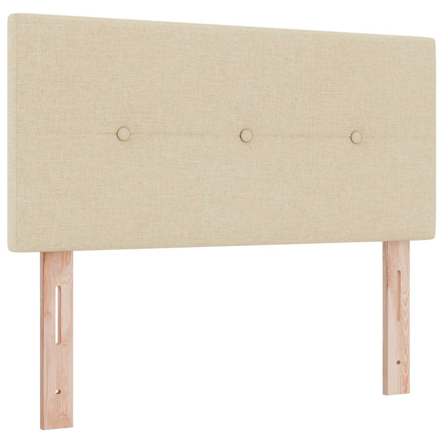 Letto box spring con materasso Crema 120 x 190 cm Tessuto | homemem39