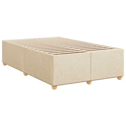 Letto box spring con materasso Crema 120 x 190 cm Tessuto | homemem39