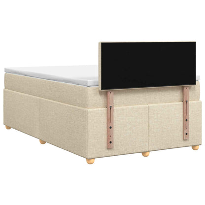 Letto box spring con materasso Crema 120 x 190 cm Tessuto | homemem39