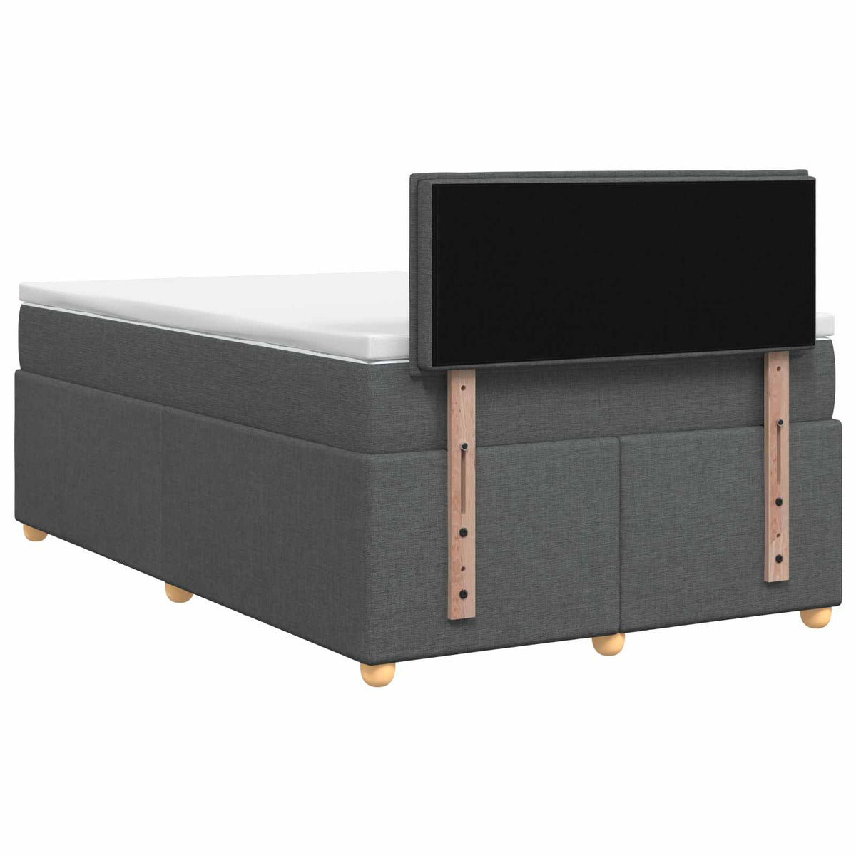 Letto box spring con materasso Grigio Scuro 120 x 200 cm | homemem39