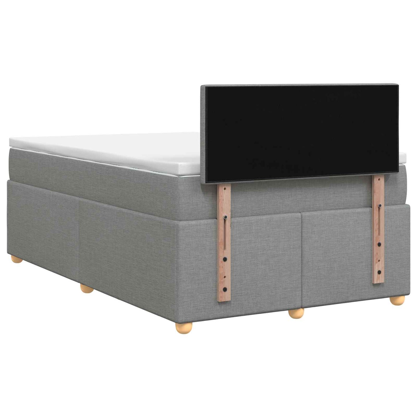 Letto box spring con materasso Grigio Chiaro 120 x 200 cm | homemem39