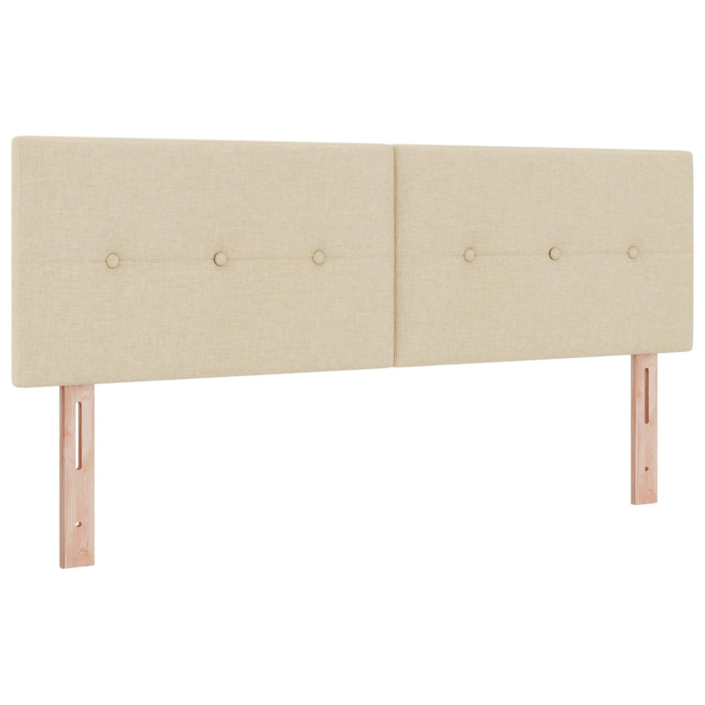 Letto box spring con materasso Crema 140 x 190 cm Tessuto