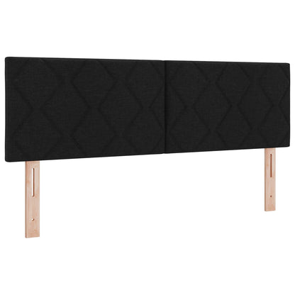 Letto box spring con materasso Nero 140 x 190 cm Tessuto | homemem39