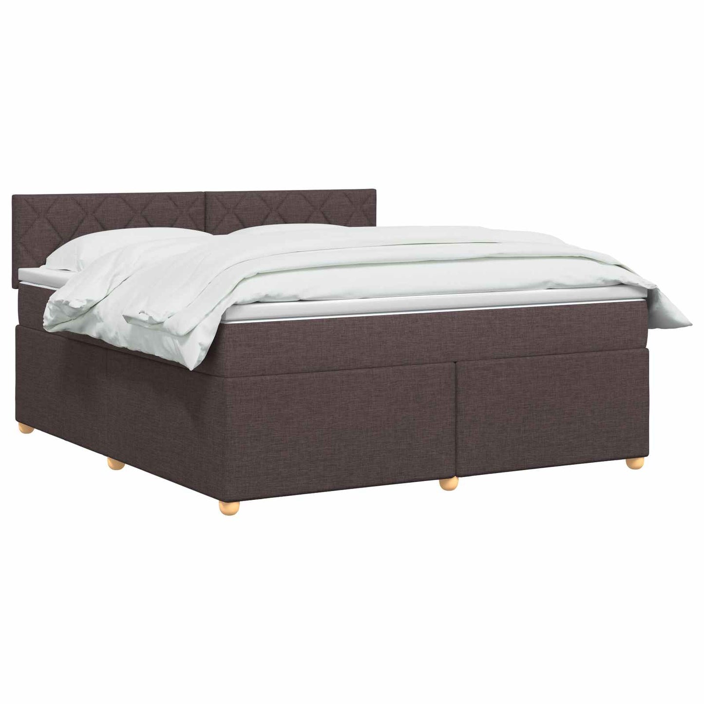 Letto box spring con materasso Marrone Scuro 140 x 190 cm | homemem39