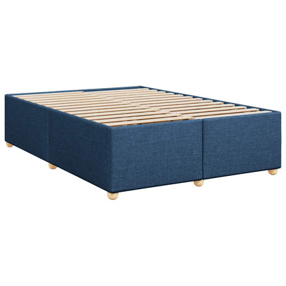 Letto box spring con materasso Blu 140 x 190 cm Tessuto