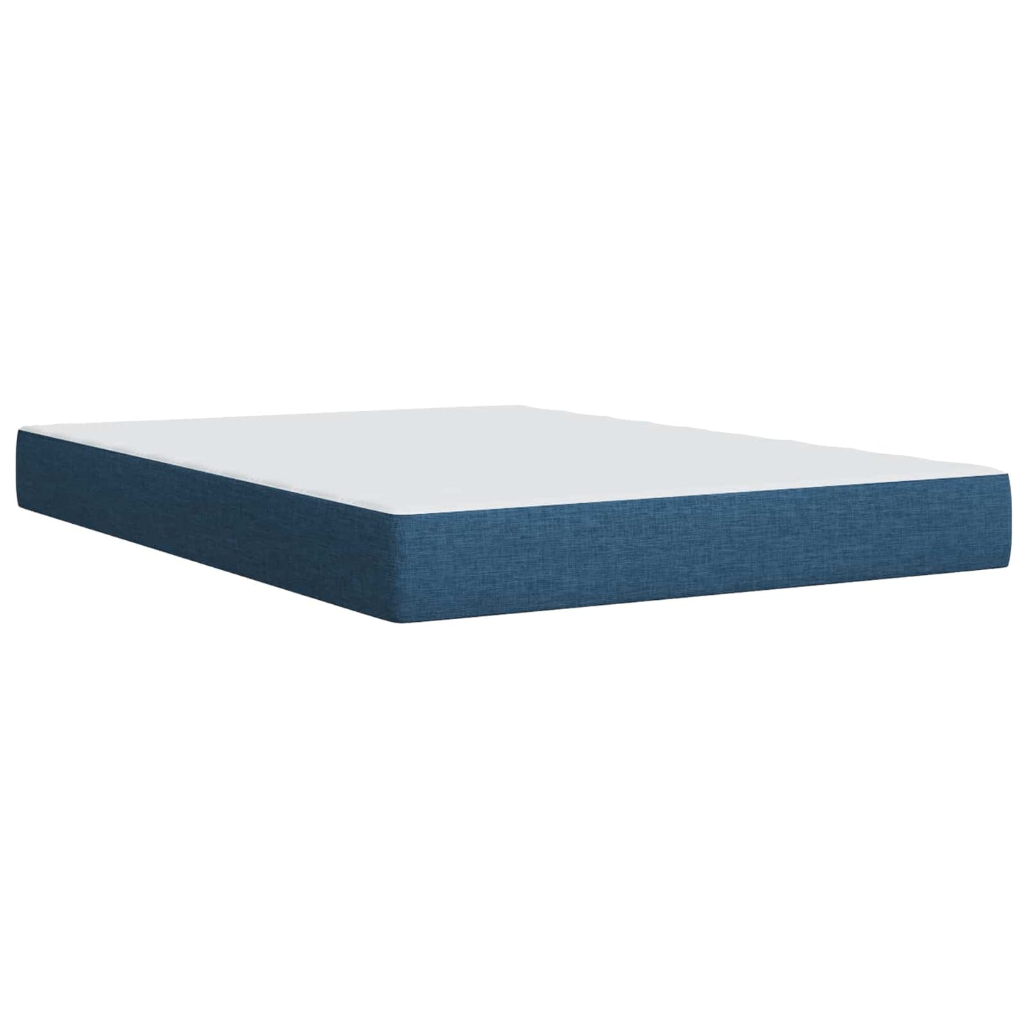Letto box spring con materasso Blu 140 x 190 cm Tessuto
