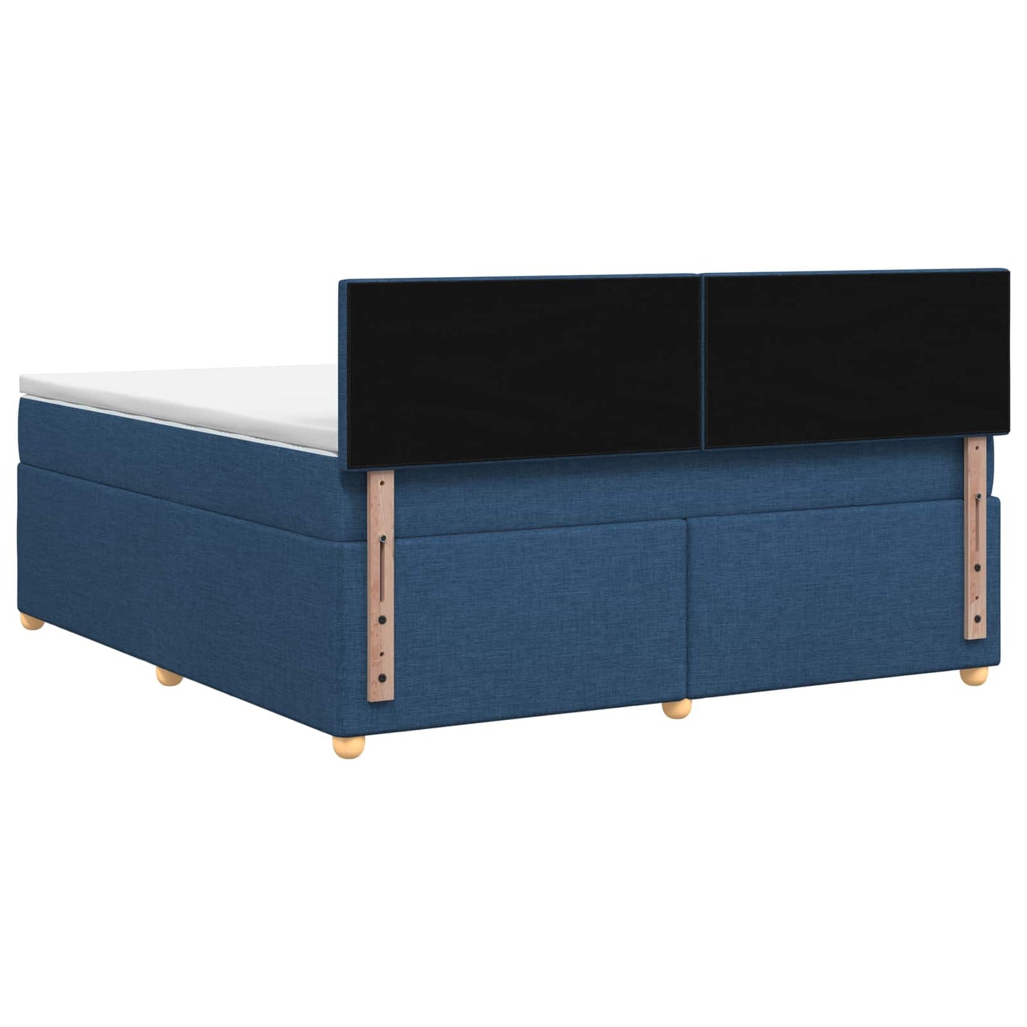 Letto box spring con materasso Blu 140 x 190 cm Tessuto