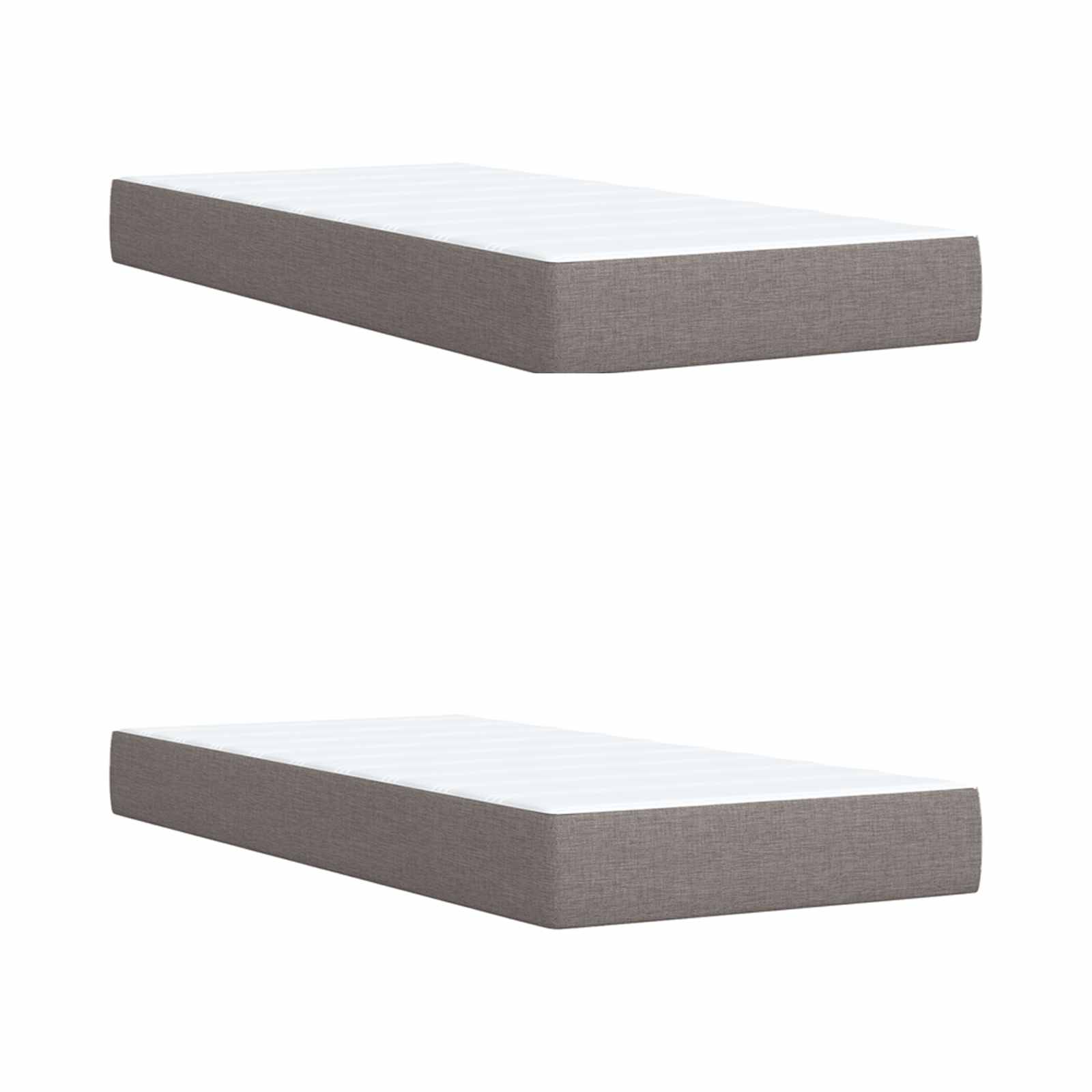 Letto box spring con materasso Tortora 200 x 200 cm Tessuto | homemem39