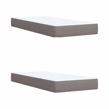 Letto box spring con materasso Tortora 200 x 200 cm Tessuto | homemem39