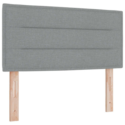 Letto box spring con materasso Grigio Chiaro 80 x 200 cm