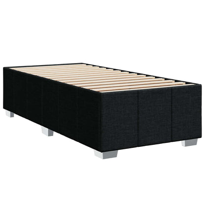 Letto box spring con materasso Nero 80 x 200 cm Tessuto