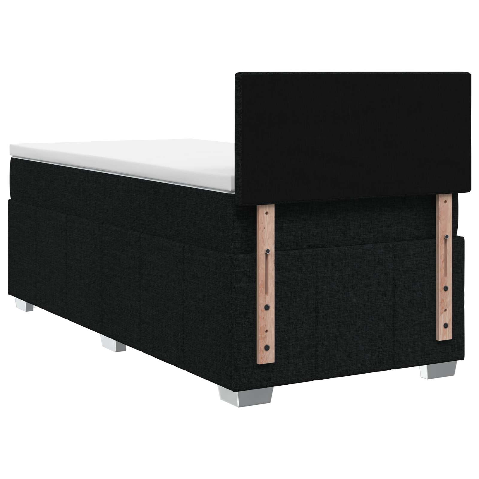 Letto box spring con materasso Nero 80 x 200 cm Tessuto | homemem39