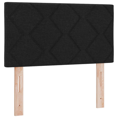 Letto box spring con materasso Nero 80 x 200 cm Tessuto | homemem39
