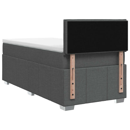 Letto box spring con materasso Grigio Scuro 90 x 190 cm Tessuto | homemem39
