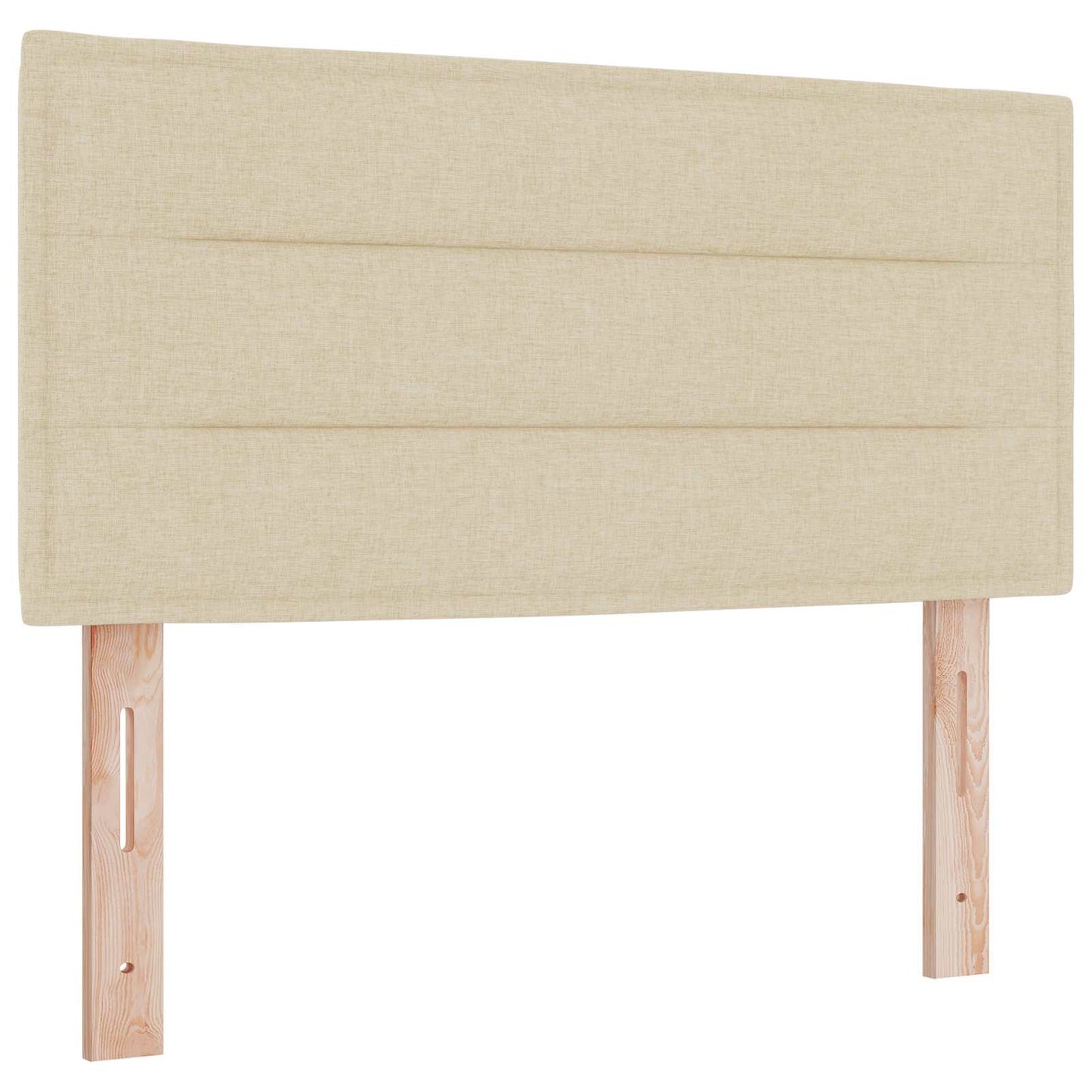 Letto box spring con materasso Crema 120 x 190 cm Tessuto