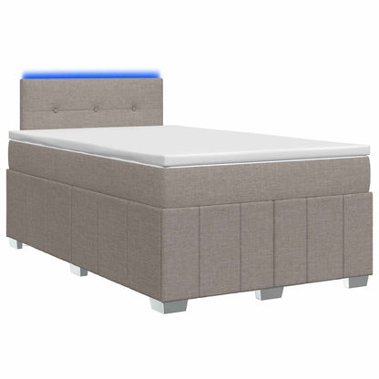 Letto box spring con materasso Tortora 120 x 190 cm Tessuto | homemem39