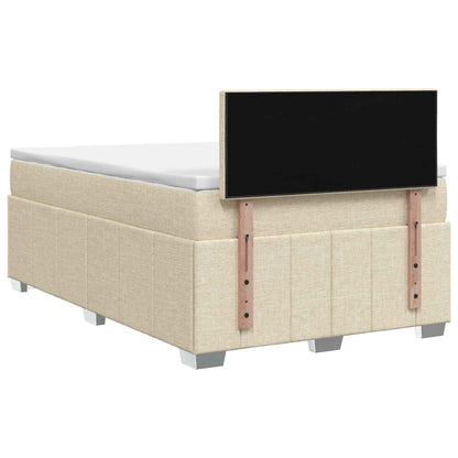 Letto box spring con materasso Crema 120 x 200 cm Tessuto | homemem39
