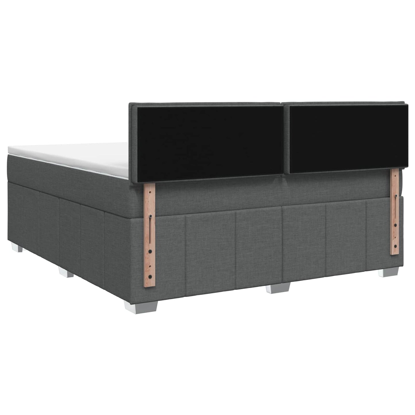 Letto box spring con materasso Grigio Scuro 140 x 200 cm | homemem39
