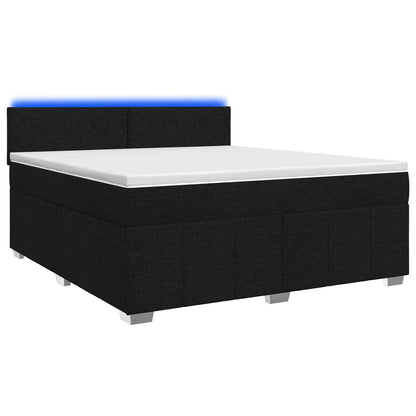 Letto box spring con materasso Nero 140 x 200 cm Tessuto | homemem39