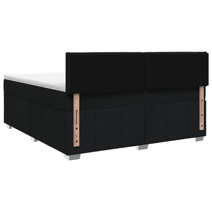 Letto box spring con materasso Nero 140 x 200 cm Tessuto | homemem39
