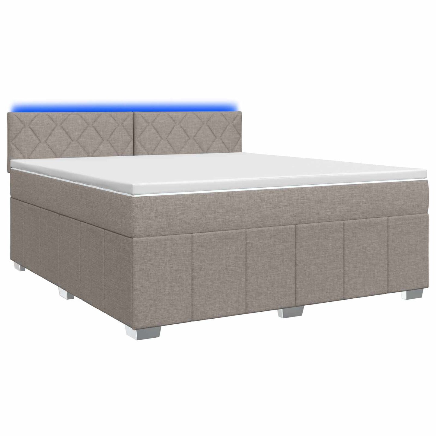 Letto box spring con materasso Tortora 140 x 200 cm Tessuto | homemem39