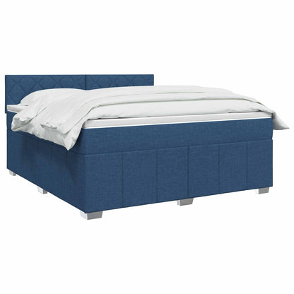 Letto box spring con materasso Blu 160 x 200 cm Tessuto | homemem39