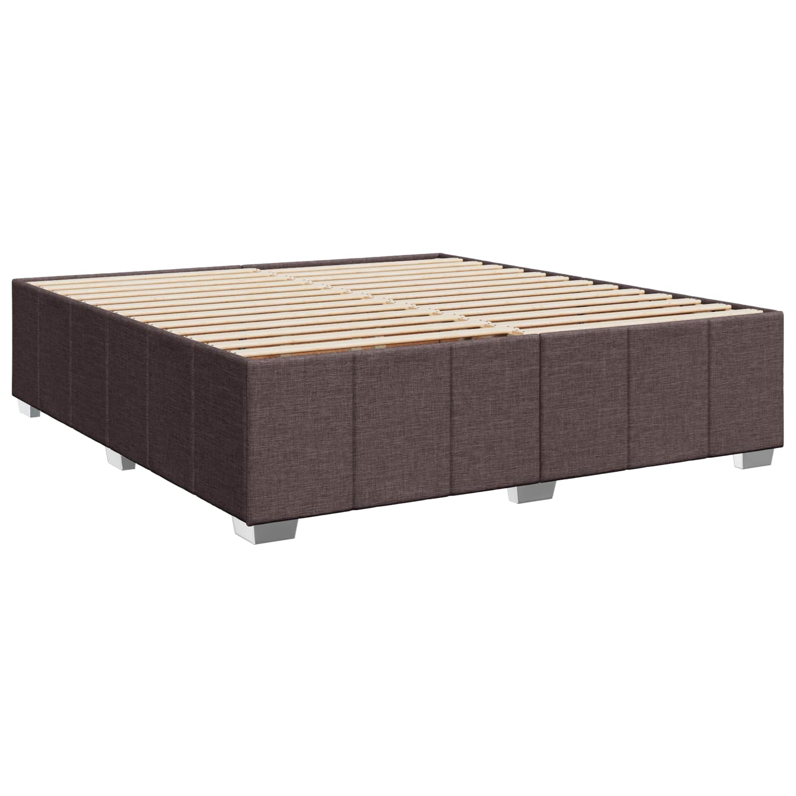 Letto box spring con materasso Marrone Scuro 200 x 200 cm | homemem39