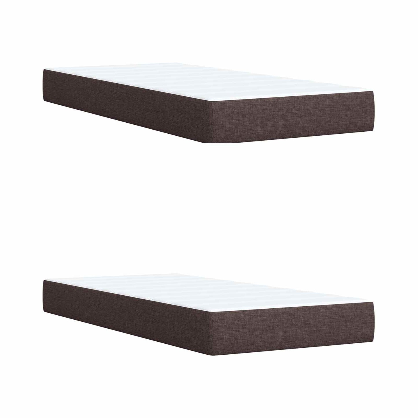 Letto box spring con materasso Marrone Scuro 200 x 200 cm | homemem39