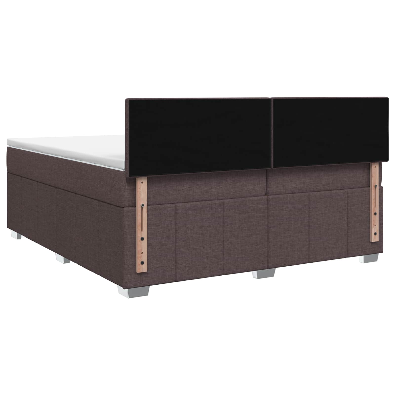 Letto box spring con materasso Marrone Scuro 200 x 200 cm | homemem39