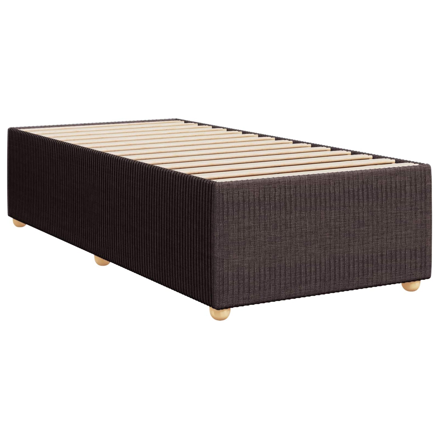 Letto box spring con materasso Marrone Scuro 80 x 200 cm