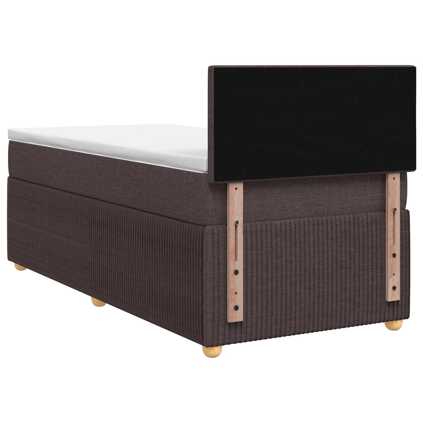 Letto box spring con materasso Marrone Scuro 80 x 200 cm | homemem39