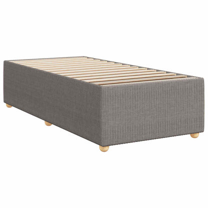 Letto box spring con materasso Tortora 80 x 200 cm Tessuto
