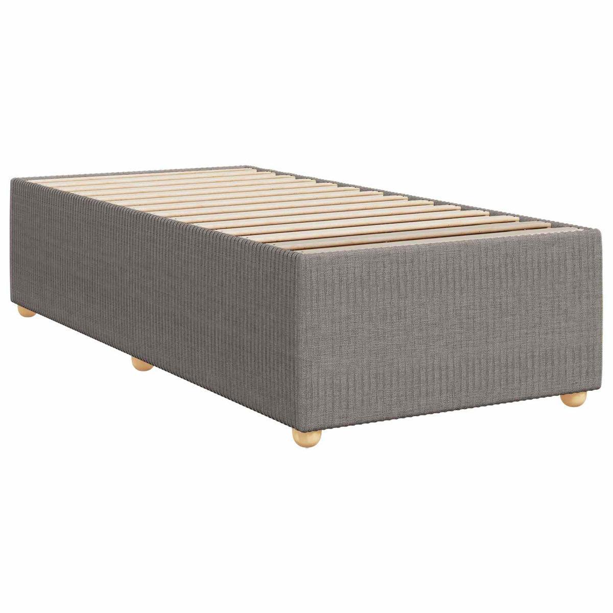 Letto box spring con materasso Tortora 90 x 190 cm Tessuto | homemem39